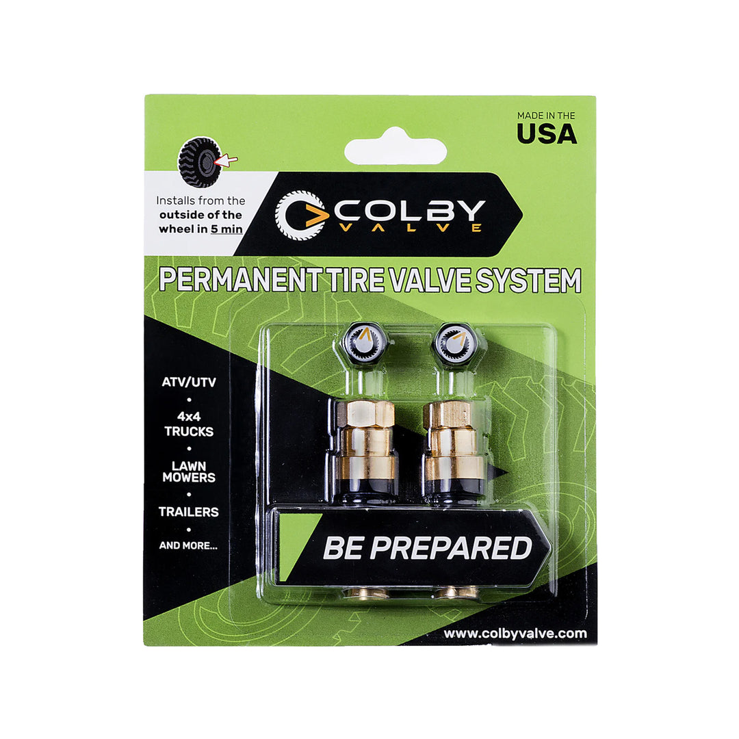 COLBY VALVE Permanent Tire Valve 2-Pack