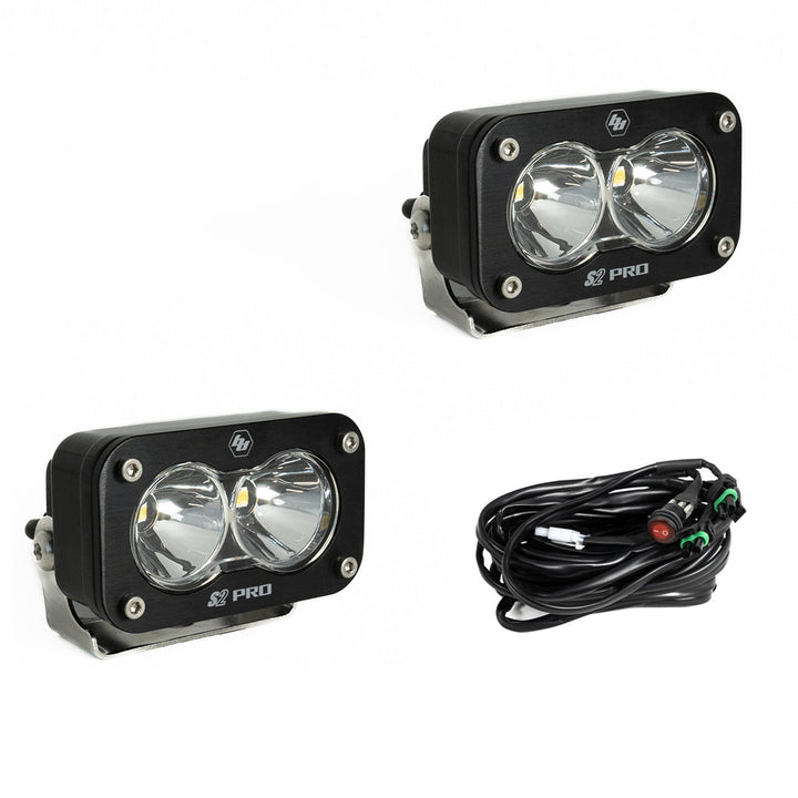 BAJA DESIGNS S2 Pro Black LED Auxiliary Light Pod Pair - Universal