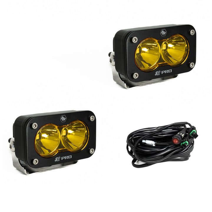 BAJA DESIGNS S2 Pro Black LED Auxiliary Light Pod Pair - Universal