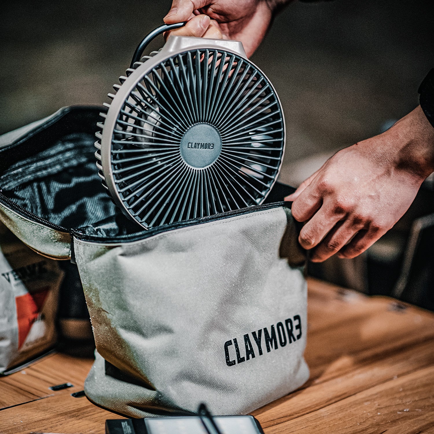 CLAYMORE FAN V600＋ Claymore V600+ Rechargeable Camping Fan(Warm Grey) – 7,800